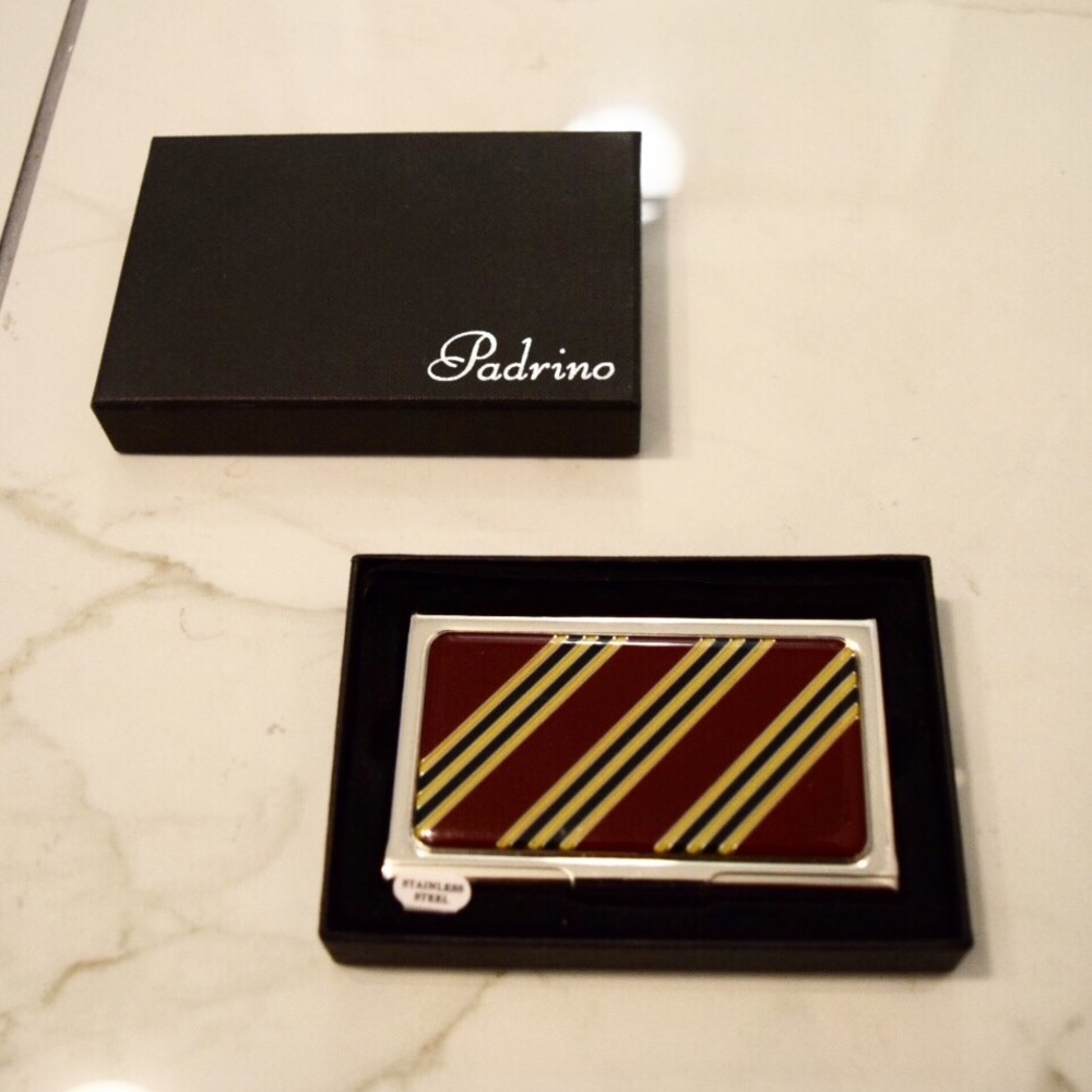 Stainless Steel Business Card Holder W. Giftbox 💼